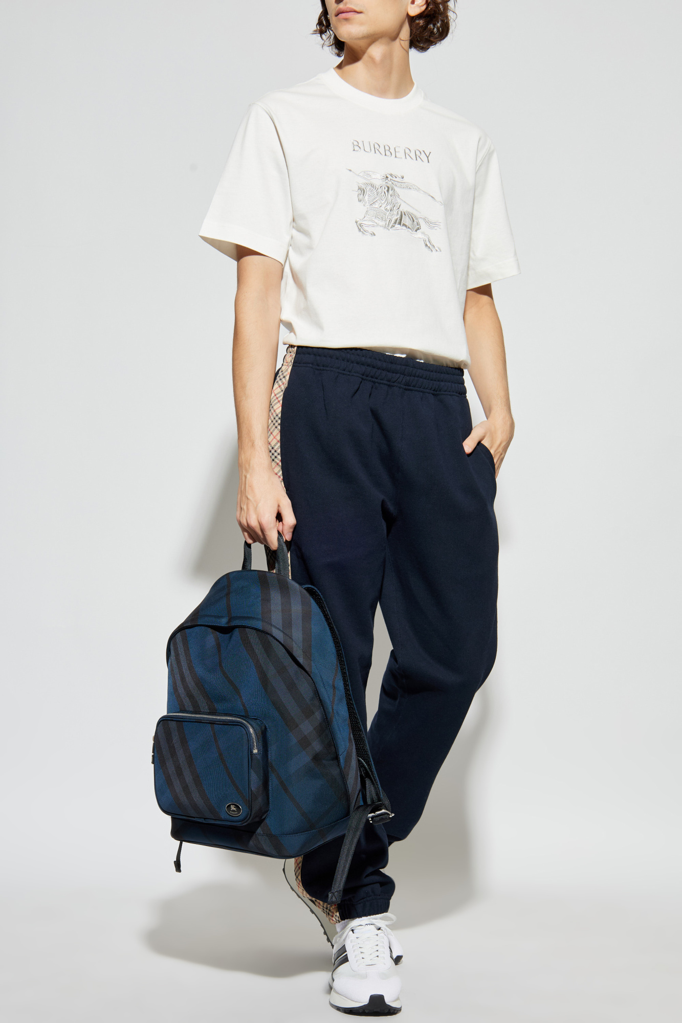 Burberry T-shirt with embroidered logo | Men's | Vitkac